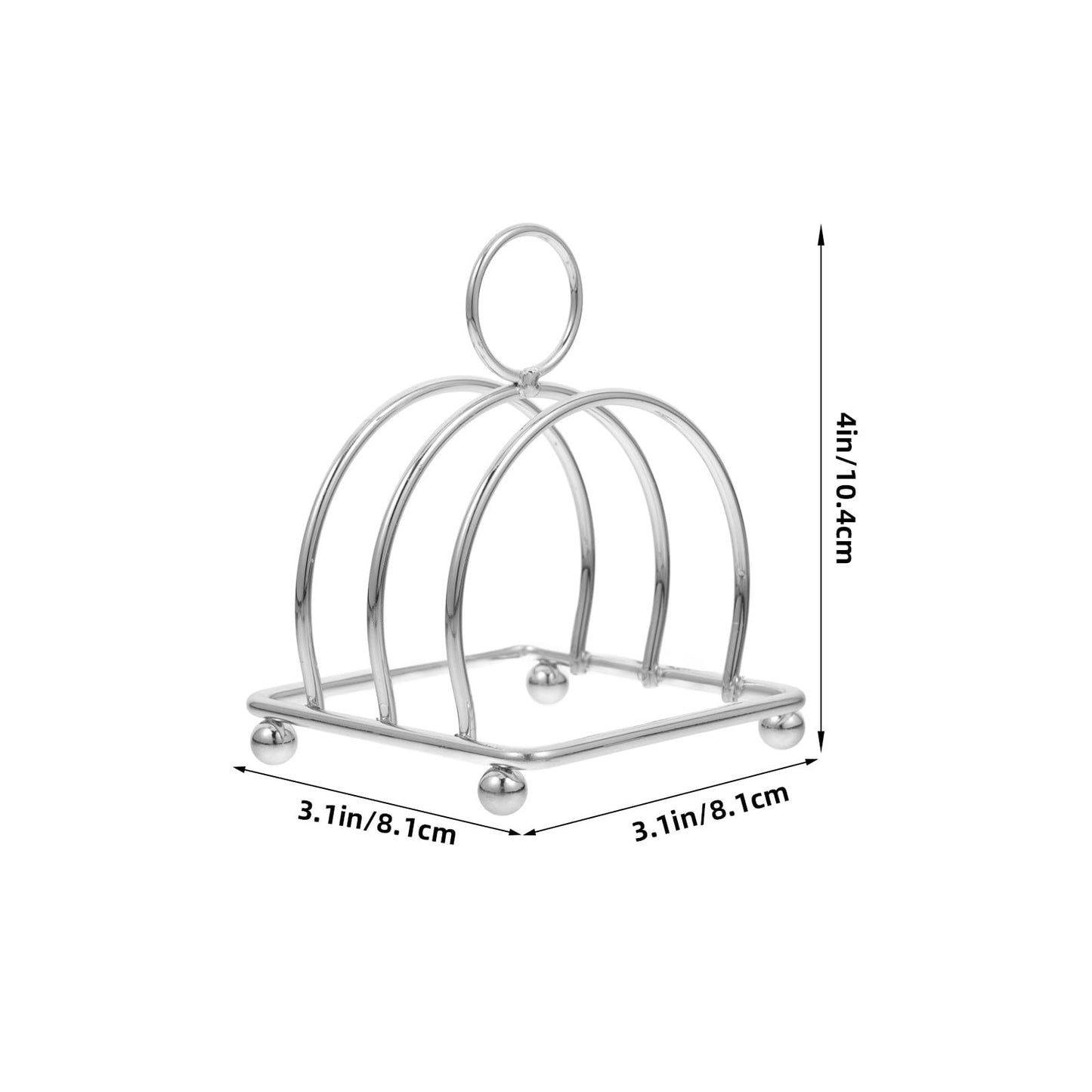 SHINEOFI Toast Display Rack Stainless Steel Bread Stand Space Saving Design, Metal Holder for Sliced Bread and Pastries