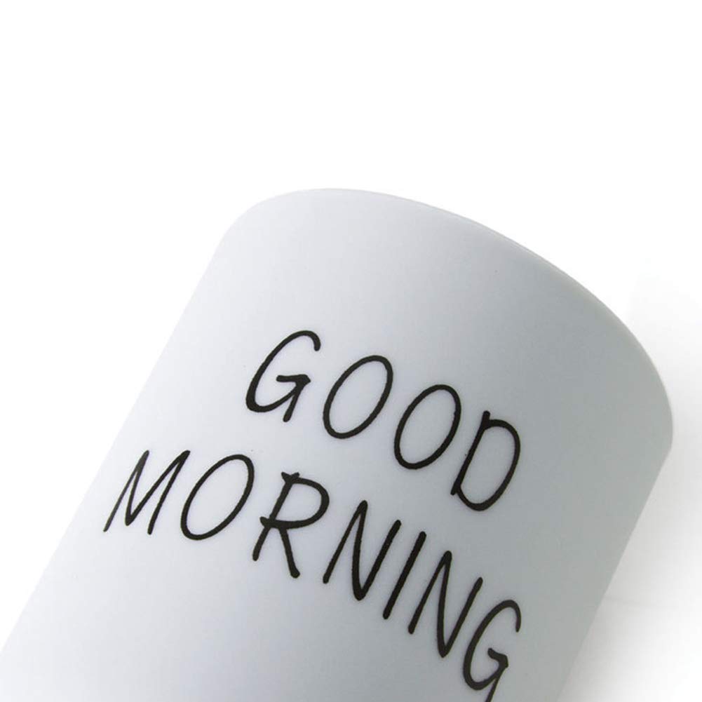 Toothbrush Holder, Good Morning Cup Toothbrush Cup, Home Travel Bathroom Washing Toothpaste Holder Plastic Tumbler Cups(COLOR:Blue)