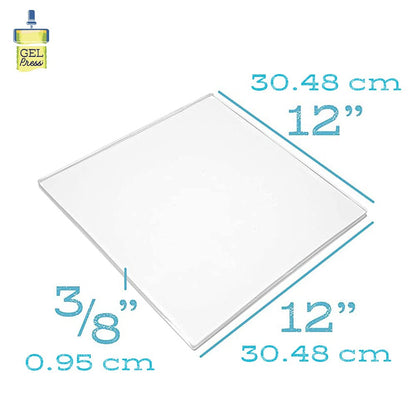 Gel Press Monoprinting Print Plate - 12 X 12 (30.5 X 30.5 cm) Gel Plate - Printmaking Supplies - Reusable Gel Printing Plates for Press Art for Card