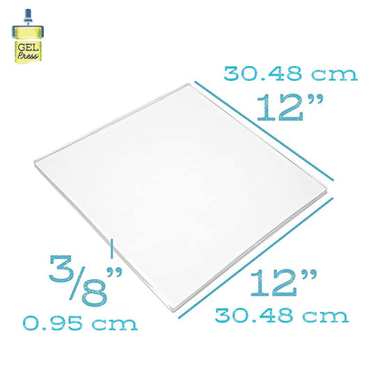Gel Press Monoprinting Print Plate - 12 X 12 (30.5 X 30.5 cm) Gel Plate - Printmaking Supplies - Reusable Gel Printing Plates for Press Art for Card