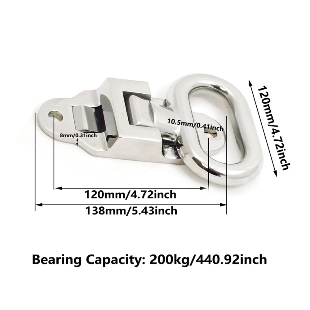 Riloer Foldable Footrest Folding Stirrups Stainless Steel Footrest Stainless Steel Folding Step Grab Handle for RV Truck Bus Trailer Van Camper