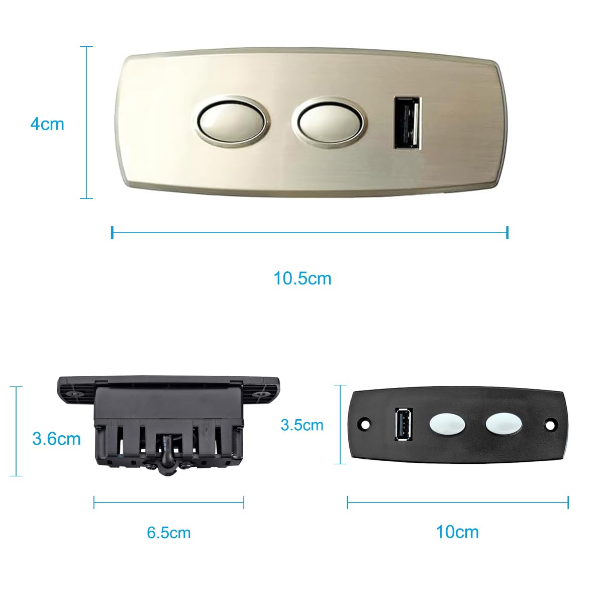 Huachuang Recliner Controller for Electric Recliner Chair Lift Electric Sofa leisure chair 2 buttons Controll 1 Motor (with USB 5V 2A, Input DC29V)