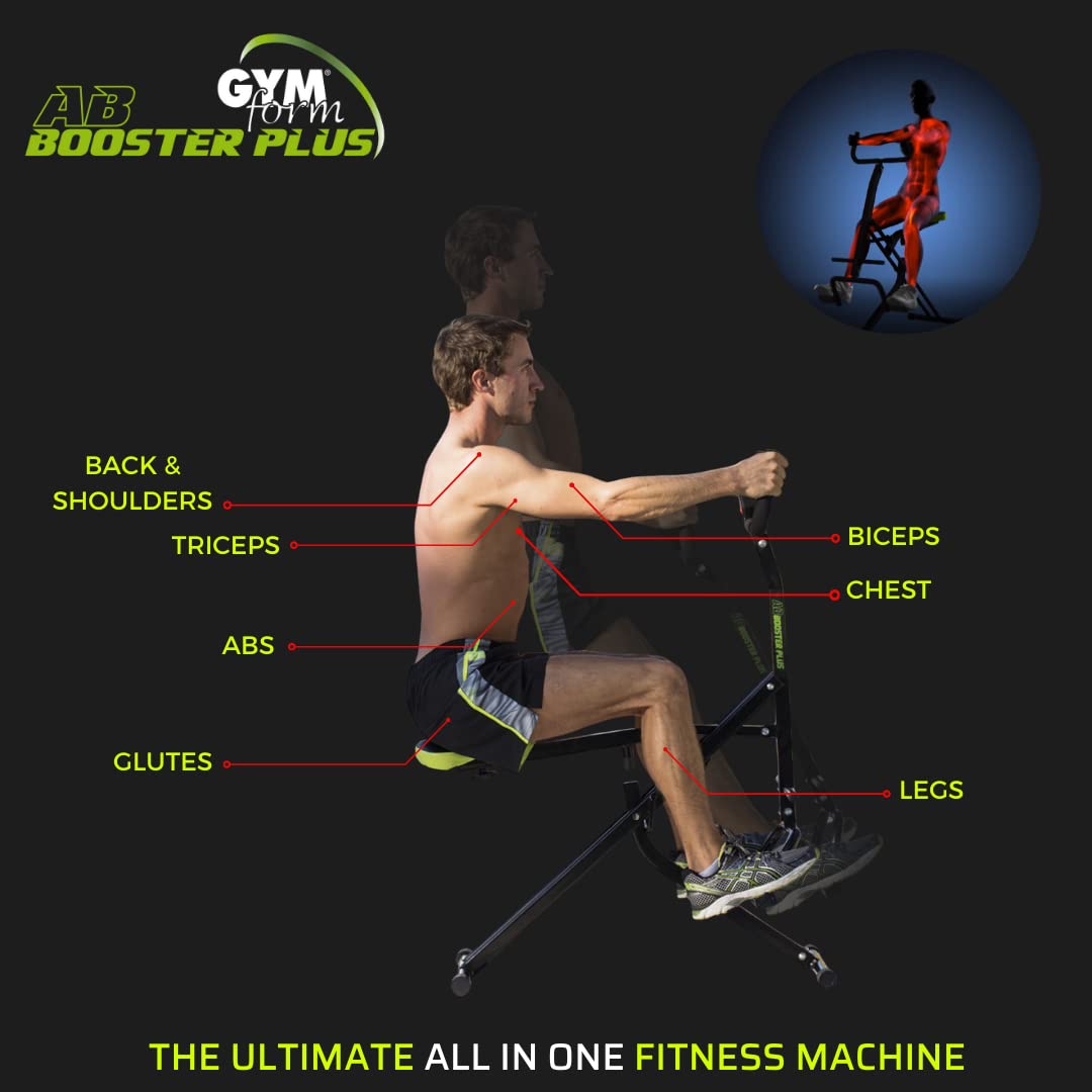 Gymform Abdominal Abdominal Trainer Trainer Machine for Abdominal Arms Legs Back and Butt Lifting Home Workout Cardiovascular Exercise (Plus with
