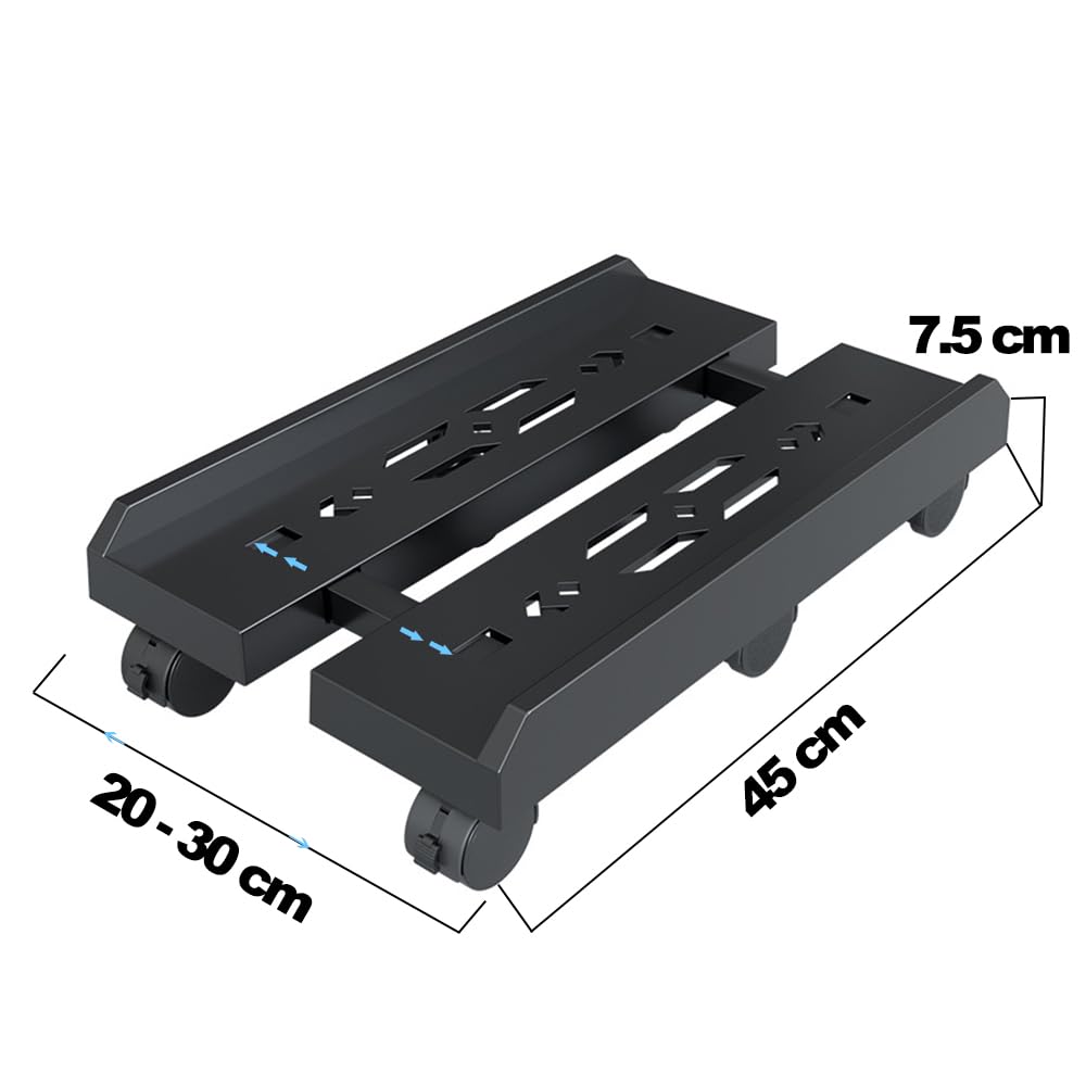 Niciksty Adjustable Mobile PC Tower Stand with Rolling Casters