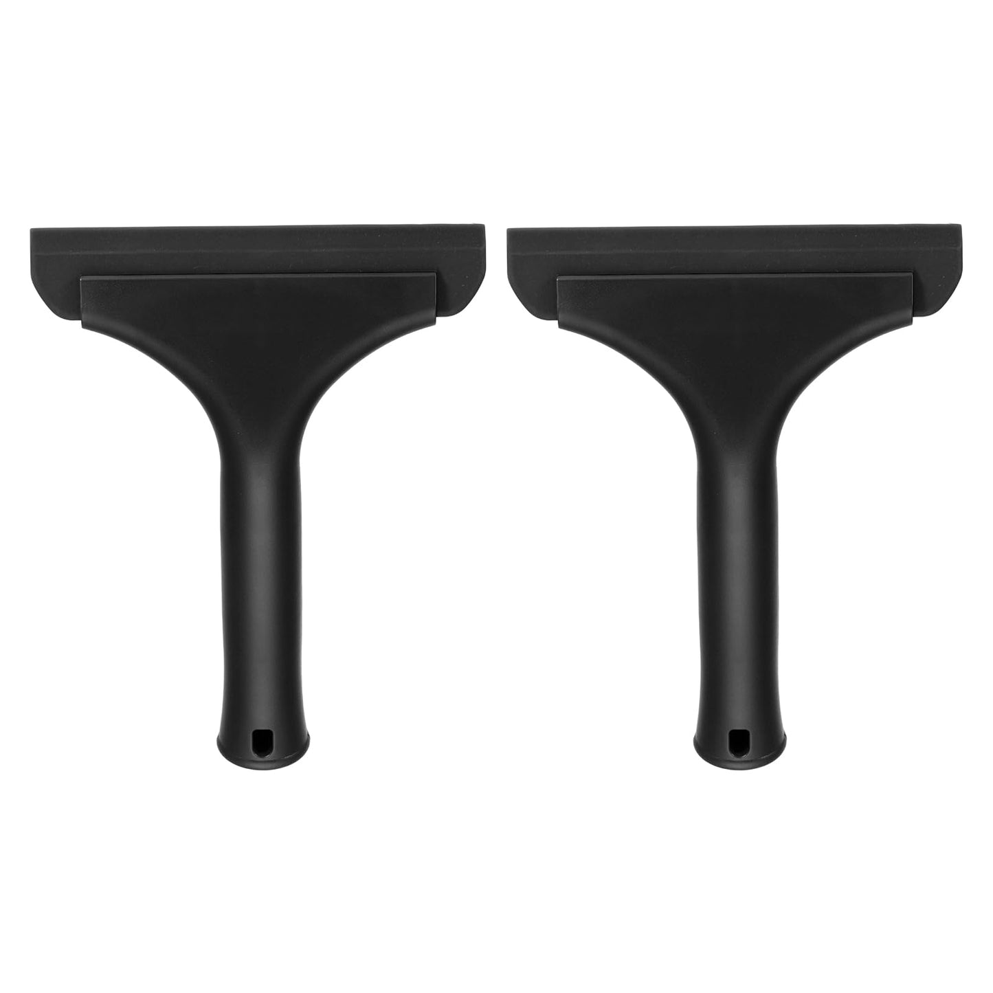 sourcing map 2Pcs 6 Inch Shower Squeegee for Glass Doors, All-Purpose Bath Squeegee with Handle for Bathroom Window Mirror Car Glass, Black/Black