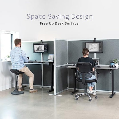 VIVO Black Office Cubicle Bracket VESA Monitor Mount Stand Hanger Attachment Adjustable Clamp for 17 to 32 inch Screen (MOUNT-CUB1)