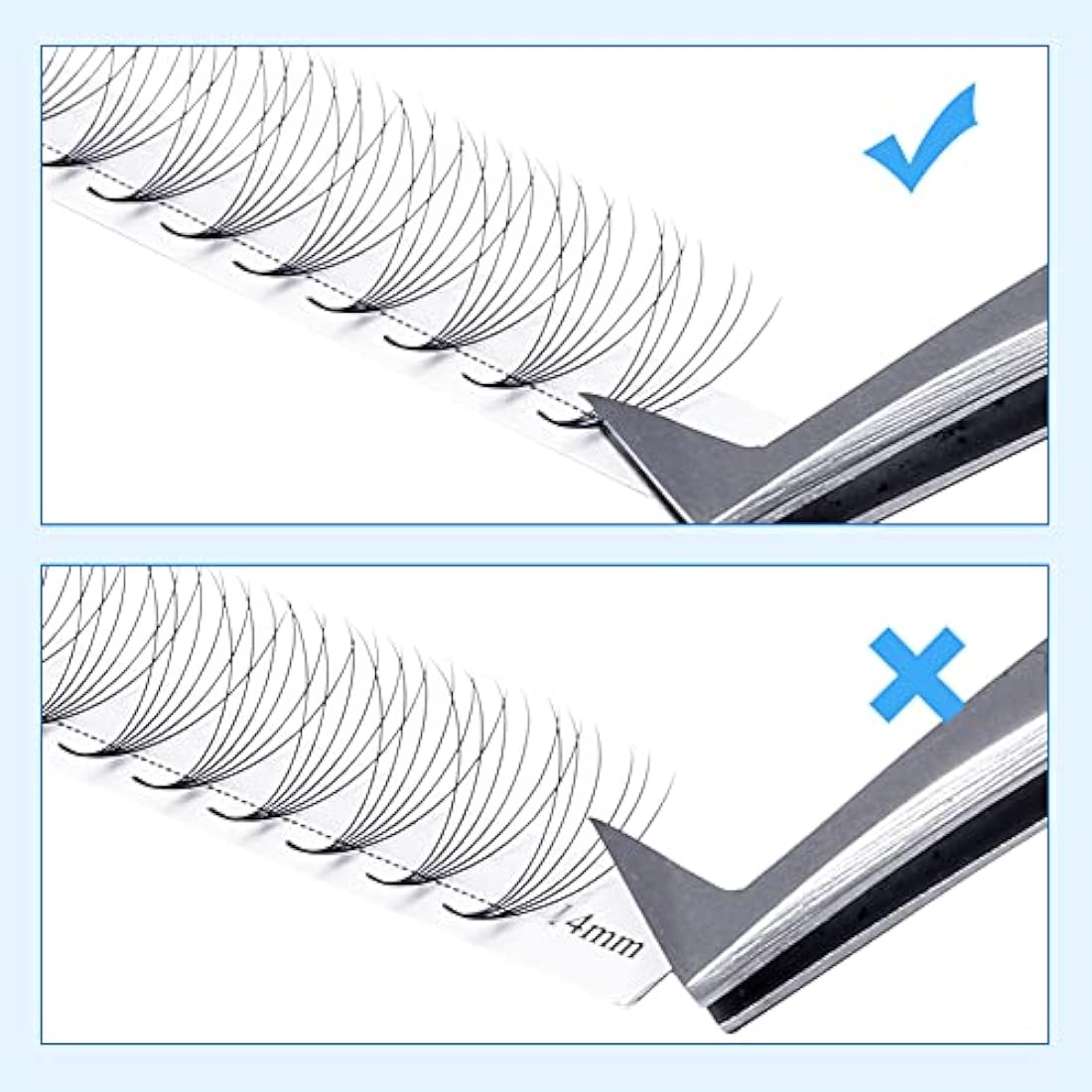 Pre Made Fan Eyelash Extensions 6D Fans 0.07mm D Curl 8-14mm Mix 6D Cluster Eyelash Extension Premade Fans Volume Russian Individual Lashes Cluster Gemerry Fan Lash Extensions(0.07-6D-D curl-Mix)