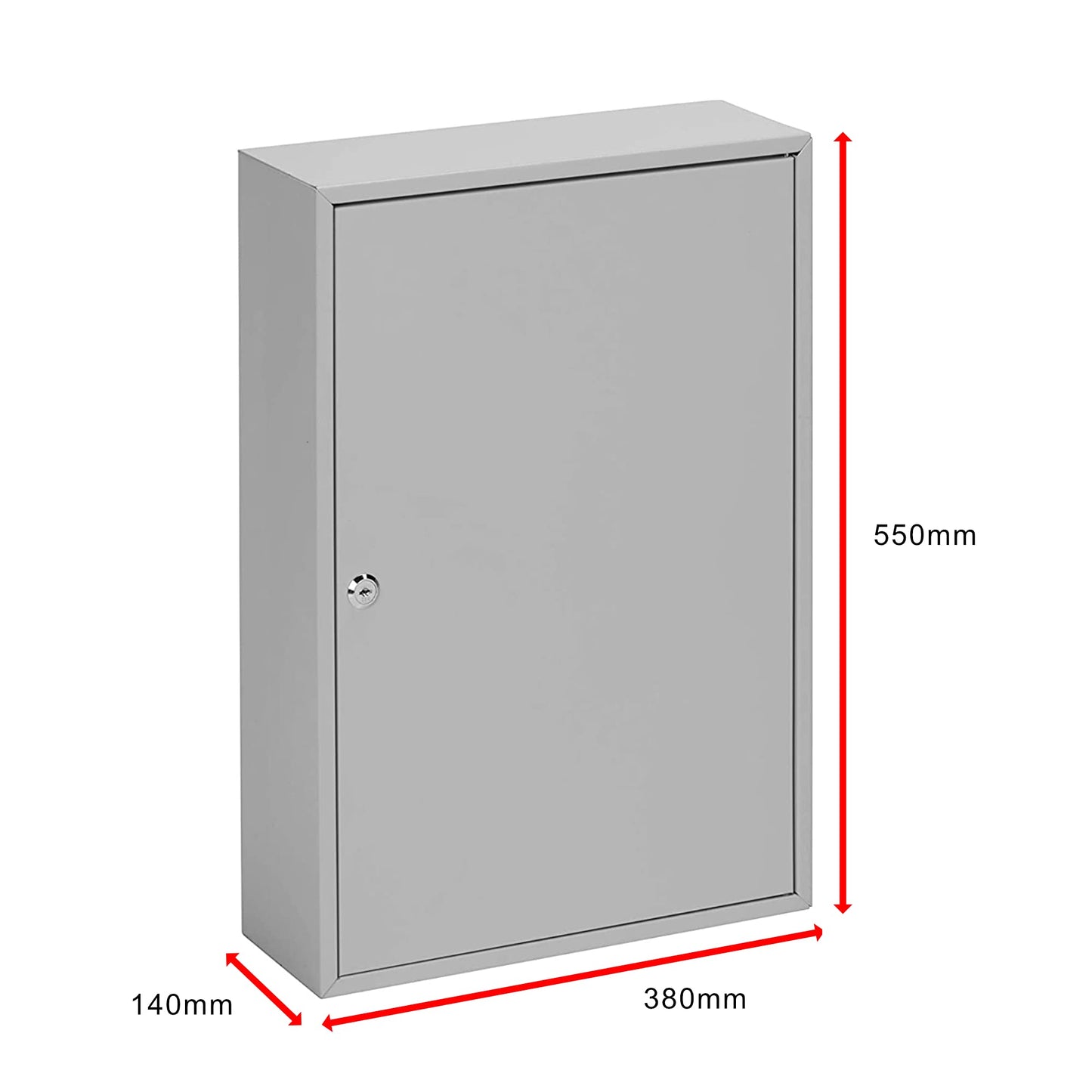 Sterling KC150H Single Door Key Cabinet with 150 Hooks, Grey