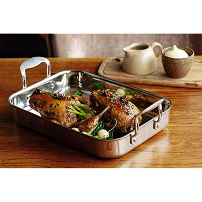 ProWare Stainless Steel Tri-Ply 35cm Roasting Pan Induction Compatible
