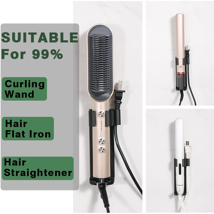 Moqing Wall Mount Holder for Dyson Airwrap Styler Hair Curling Iron Barrels, Metal Organizor Storage Rack Suitable for Various Curly Hair