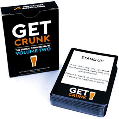 Get Crunk Volume 2 - The Brutal Card Drinking Game for Students, Pre Drinks, Stag & Hen Parties. You will be abused!
