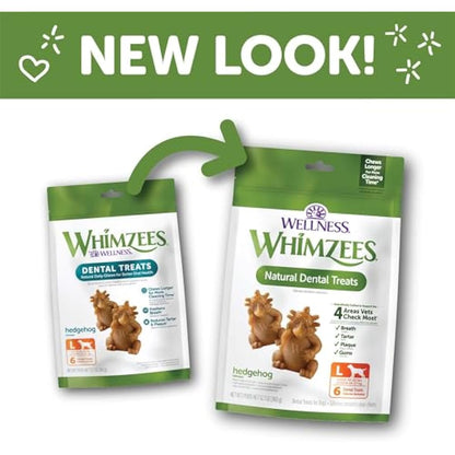 WHIMZEES Natural Dental Dog Treats, Hedgehog Large