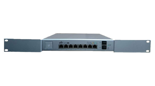 RACKIDEA UniFi US-8-150W Ear RI-UB8RMBA | Rack Mount Brackets(Ear) for UniFi Switch 8 Port 150W / Edge Switch 8 Port