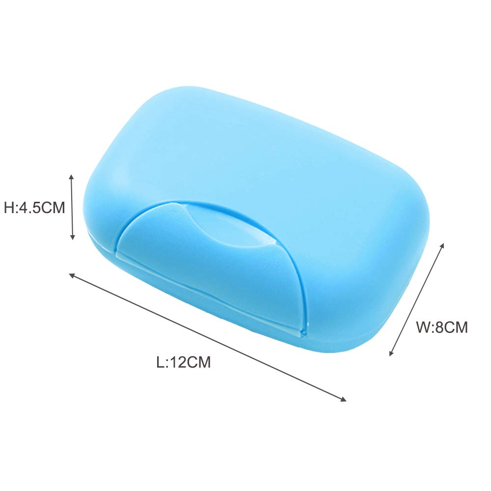 NUODWELL Creative Handmade Travel Soap Box, Waterproof for Home and Outdoor (Blue)