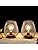 TRIROCKS Set of 4 Outdoor Vintage Decorative Battery Operated Table Lamp, Metal Cage Cordless Lanterns with LED Bulb for Weddings, Parties, Patio, Events for Indoors Shelf Decor