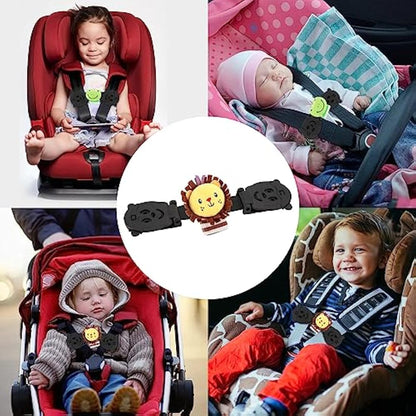 QOPAHI Anti Escape Car Seat Strap Baby Harness Chest Clip, Baby Safety Strap Prevent Kids Taking Their Arms Out of Child Car Seat/High Chairs/Strollers, Car Seat Safety Clip with 2 Dolls2 Pack