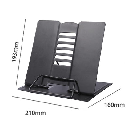 Book Stand, Multifunctional Metal Book Holder for Reading Black