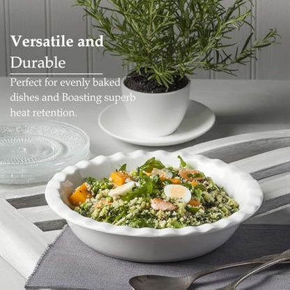 WM Bartleet & Sons 1750 T269 Crinkle Rim Pie Dish, White,27cm