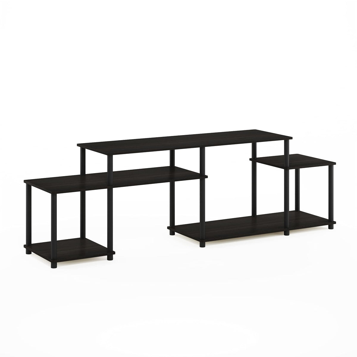 Furinno TURN-N-TUBE TV Stand, Handle Entertainment Center, TV Console for TV up to 55 Inch, for Living Room, Bedroom, Espresso