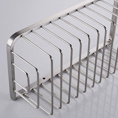 Konhard CS004 Solid Stainless Steel Bathroom Shower Caddy Wall Mount, Brushed Steel