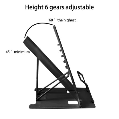 Book Stand, Multifunctional Metal Book Holder for Reading Black