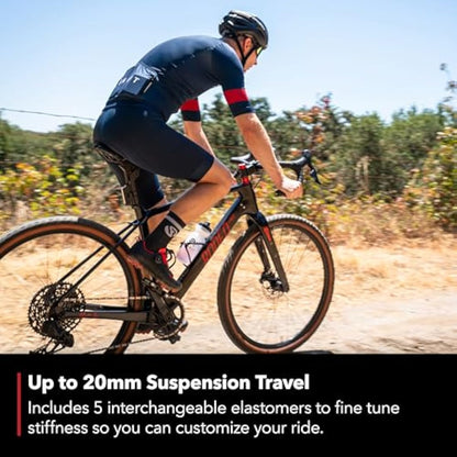REDSHIFT ShockStop Suspension Stem for standard 1-1/8in (28.6mm) Steerer Tubes, Shock-Absorbing Bike Handlebar Stem for Road, Gravel, Hybrid, and E-Bikes