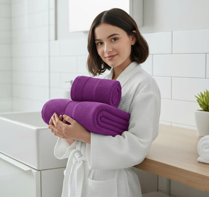 UK furniture Premium Jumbo Bath Sheets 90 x 150 cm-2 Pack 100% Egyptian Cotton Super Absorbent Extra Large Bath Sheet Quick Dry Hotel Quality