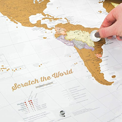 Scratch The World® Travel Map - Scratch Off World Map Poster with Gift Tube - X-Large - 84 x 59 cm - Maps International - 50 Years + of Map Making