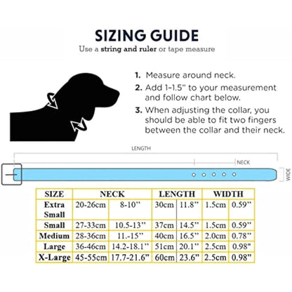 Vibrant Leather Dog Collar for Puppy, Cat, Kitten, Dogs - For Small, Medium, Large & Extra Large Pet Collars (Extra Large (45cm - 55cm Neck), Bright Gold)