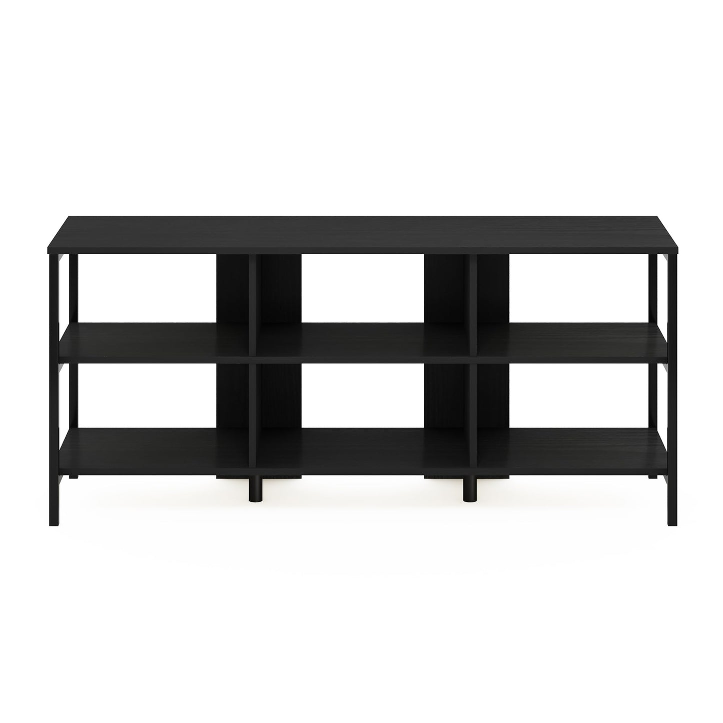 Furinno Camnus Modern Living TV Stand for TVs up to 60 Inch, Americano/Black