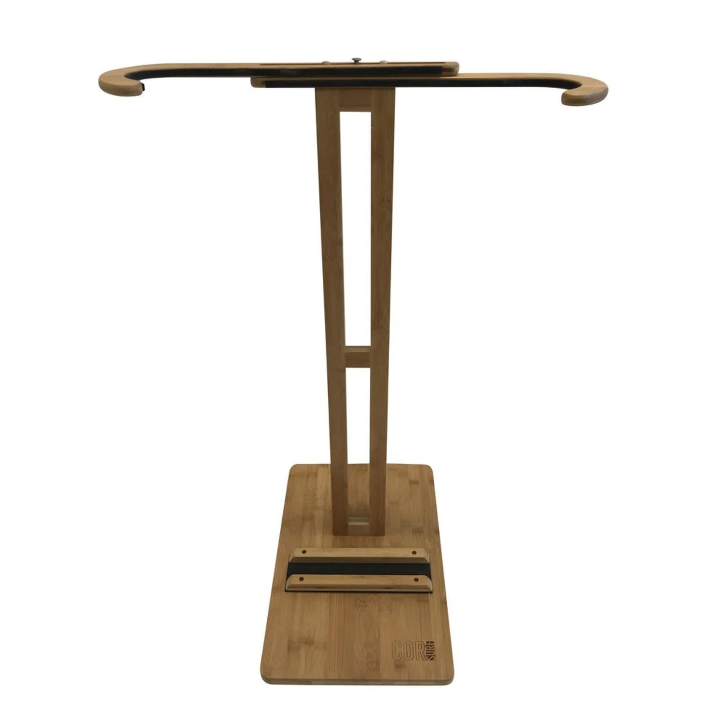 COR Surf Bamboo Surfboard Stand | Premium Standing Rack to Display Your Board