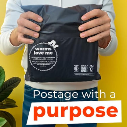 Simplelifeco UK Eco Friendly Compostable Mailing Bags (Small: 9 x 12”, Pack of 10) - Compostable Mailers - Postage Bags - Eco Friendly Packaging