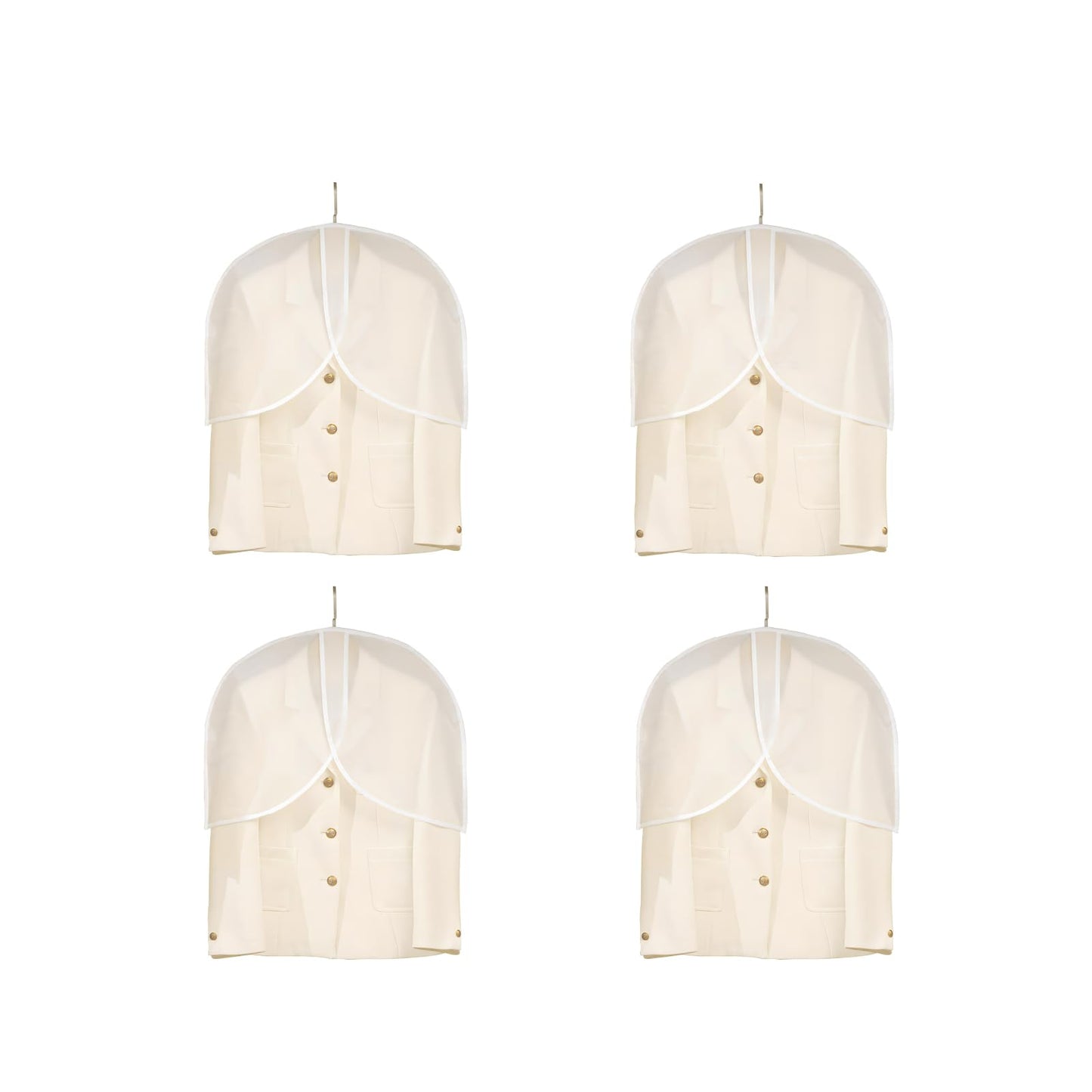 Hedayu Suit Cover Hanging Clothes, Plastic Clothes Covers Protector, 4Pcs