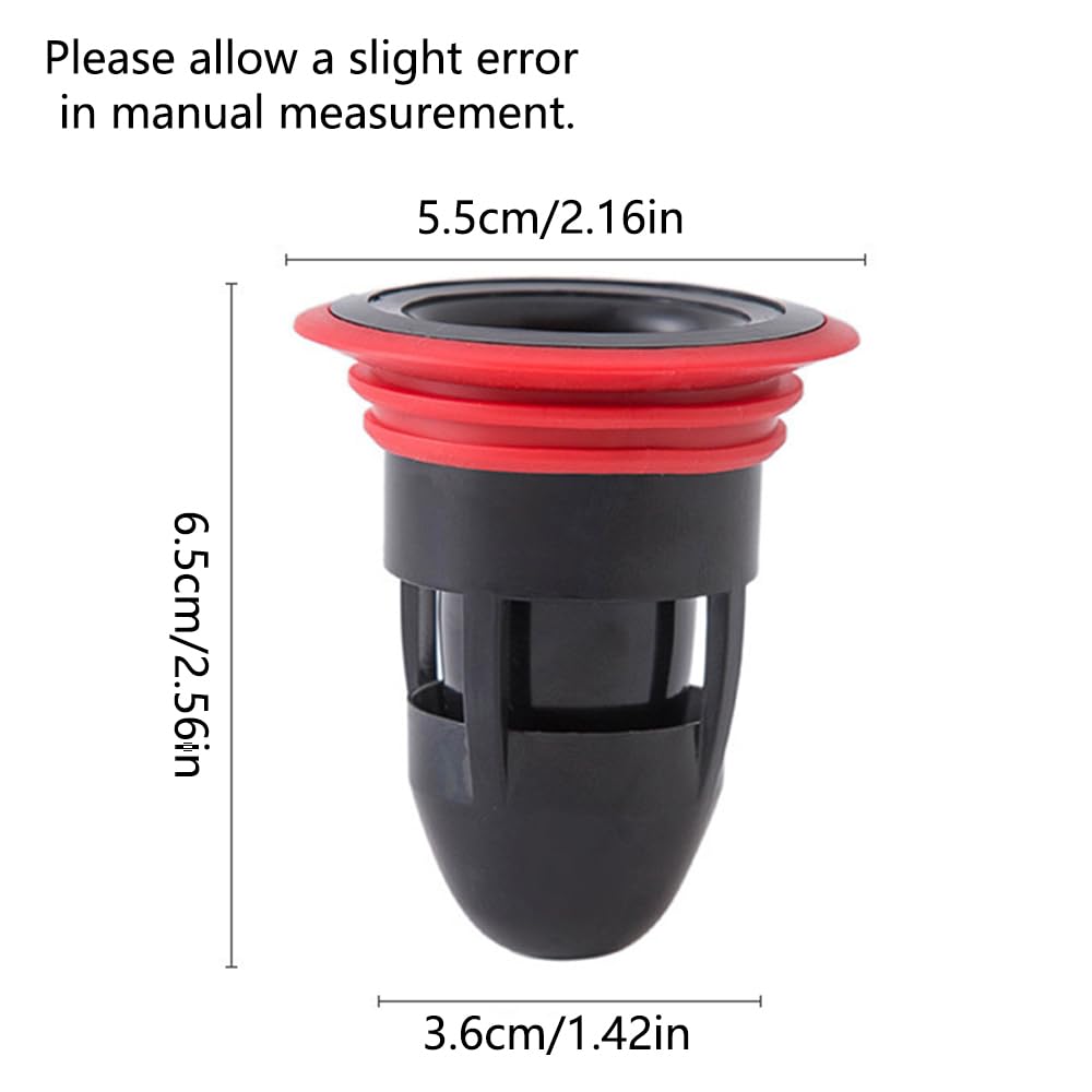Shower Floor Drain Backflow Preventer, One-Way Drain Valve Sewer Core Anti-Odor Pipe Plug for Kitchen Bathroom (White)