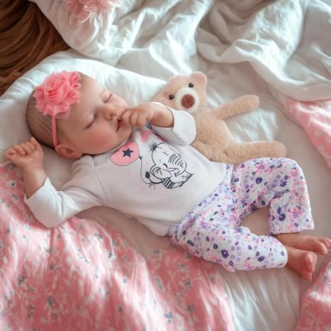 JIZHI Reborn-Baby Dolls 17 Inch Reborn Dolls Realistic Newborn Baby Dolls Soft Body Poseable Full Vinyl Body Girl Like a Lifelike Baby with Feeding Kit Gift Box for Kids