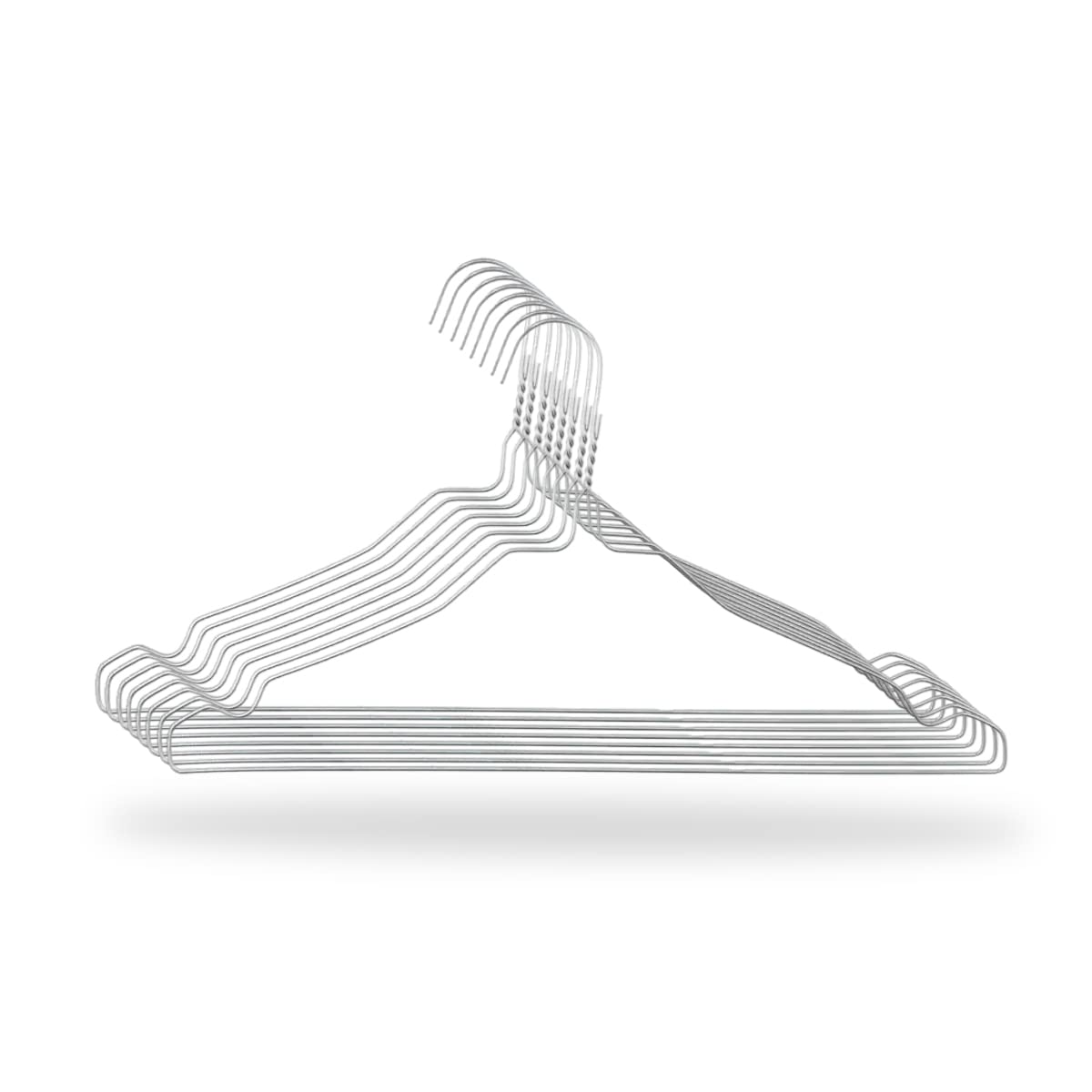 Stainless Steel Clothes Hangers (Pack of 25) - Reinforced Clothes Hangers for Unisex Adults Metallised