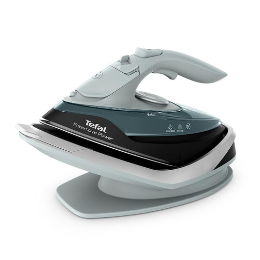 Tefal Freemove Power FV6672G0 Cordless Steam Iron ? 2600W, 40g/min Continuous Steam, 220g Steam Boost, 11-Second Recharge, Lightweight 960g, Ceramic