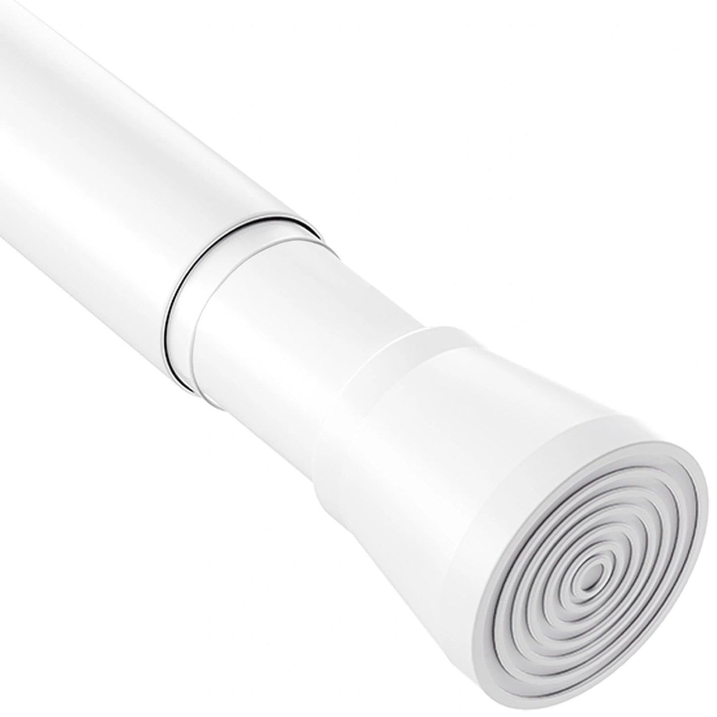 Tension Rod Shower Curtain Pole No Drilling Spring Loaded Tension Rods Adjustable Curtain Pole Extendable Wardrobe Pole For Clothes White 83-190Cm