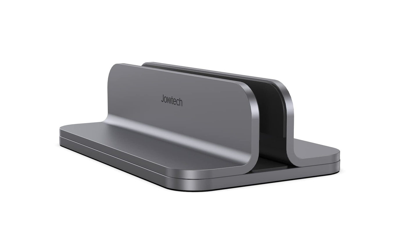 JOKItech Aluminum Laptop Vertical Stand Organizer, Sturdy Laptop Computer Holder Desktop Stand Compatible with New Retina Apple MacBook Pro/Air