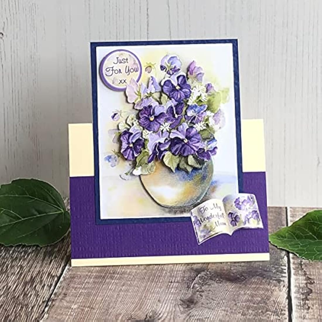 Katy Sue Designs Pretty Flowers 3D Die-Cut Decoupage Sheets for Card Making. A Pack of 24 Sheets of Floral-Themed Die Cuts for Card Making Supplies With Sweet Peas, Corn Poppies, Hydrangeas, & Pansies