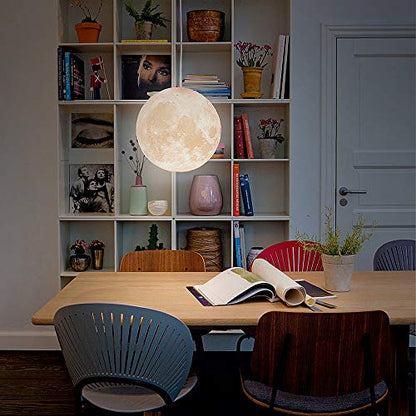 KRUIHAN Pendant Lights Ceiling Night Lamp - Universe Planet Moon Creative Lantern Restaurant Bar Home Children Bedroom LED Hanging Lighting(Light Bulb