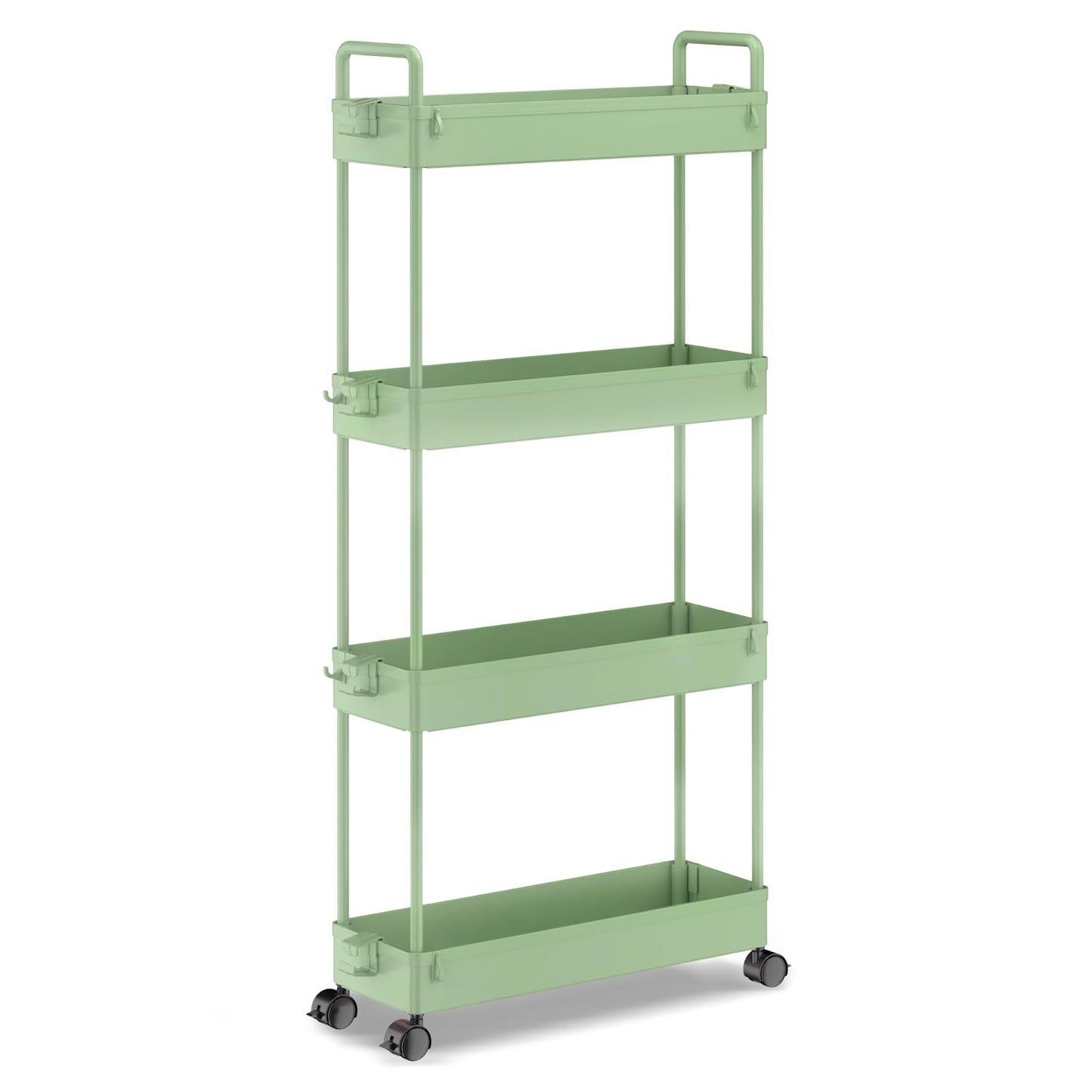 SOLEJAZZ Storage Trolley Cart Slim Rolling Cart Mobile Storage Shelving
