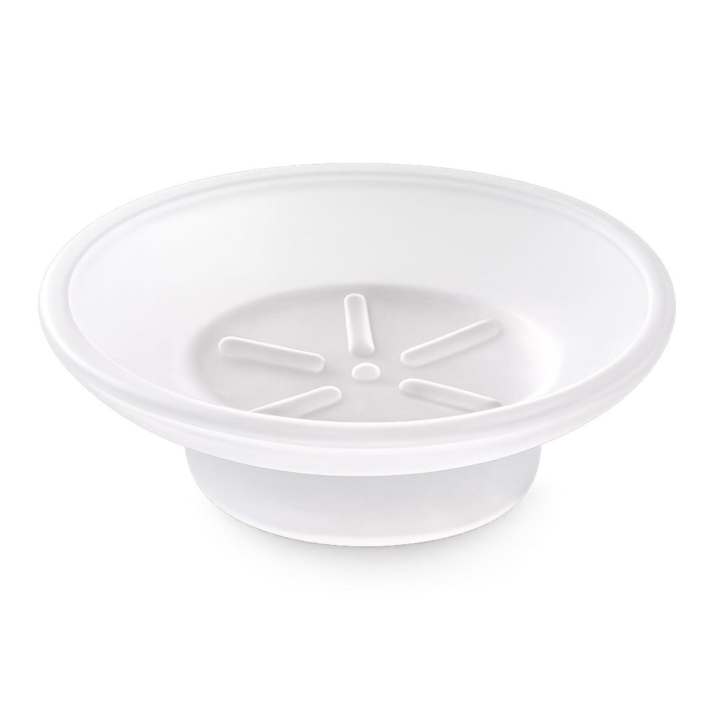 Glass Soap Dish Replacement, Round, Frosted, Matt Glass