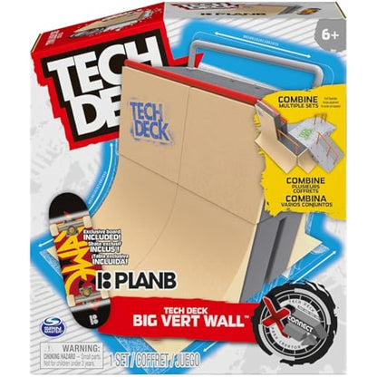 Tech Deck, Big Vert Wall X-Connect Park Creator, Customisable and Buildable Ramp Set with Exclusive Fingerboard, Kids’ Toy for Boys and Girls Ages 6 and up
