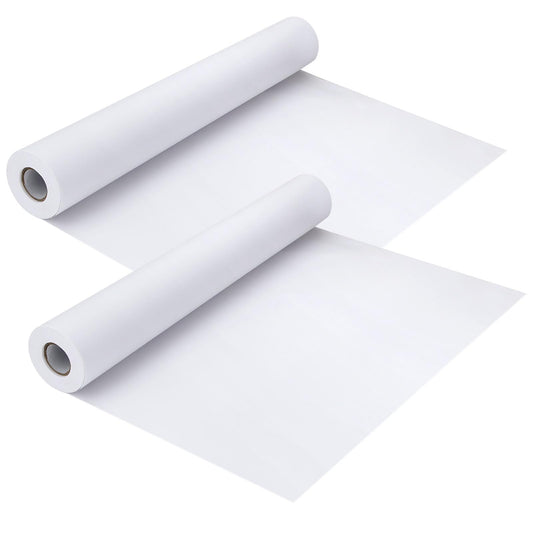 LOLYSIC 2 Rolls Drawing Paper Rolls, 44cm x 25m White Paper Rolls for Painting, Sketching Paper Art Easel Paper Roll of Paper for Kids or Adult, 70gsm
