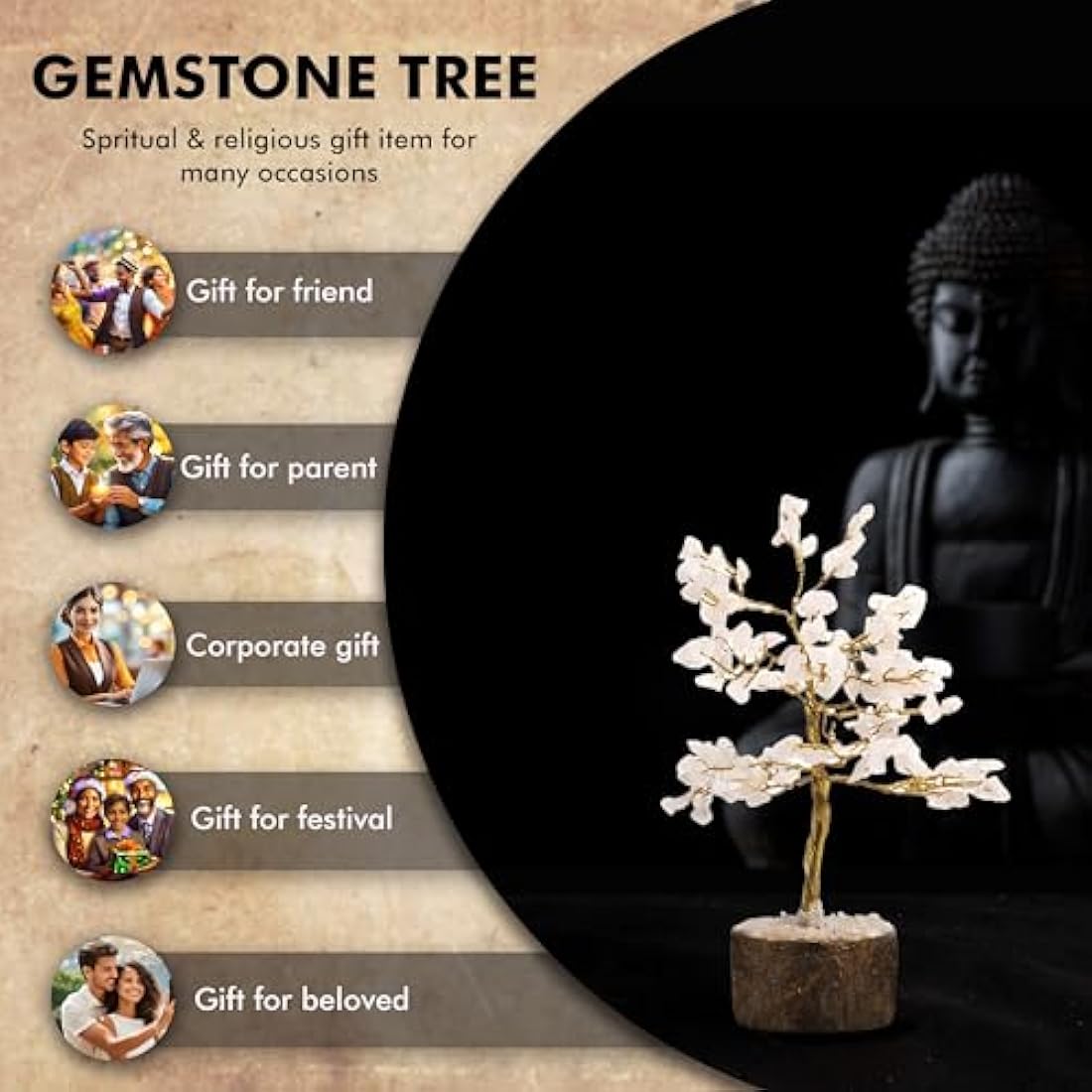 Wonder Care Rose Quartz Crystal Tree for Home Decorations Crystals and Healing Stones Witchy Room Crystal Decor Tree Crystal Gifts Gem Tree Christmas Tree Stands for Real Tree…