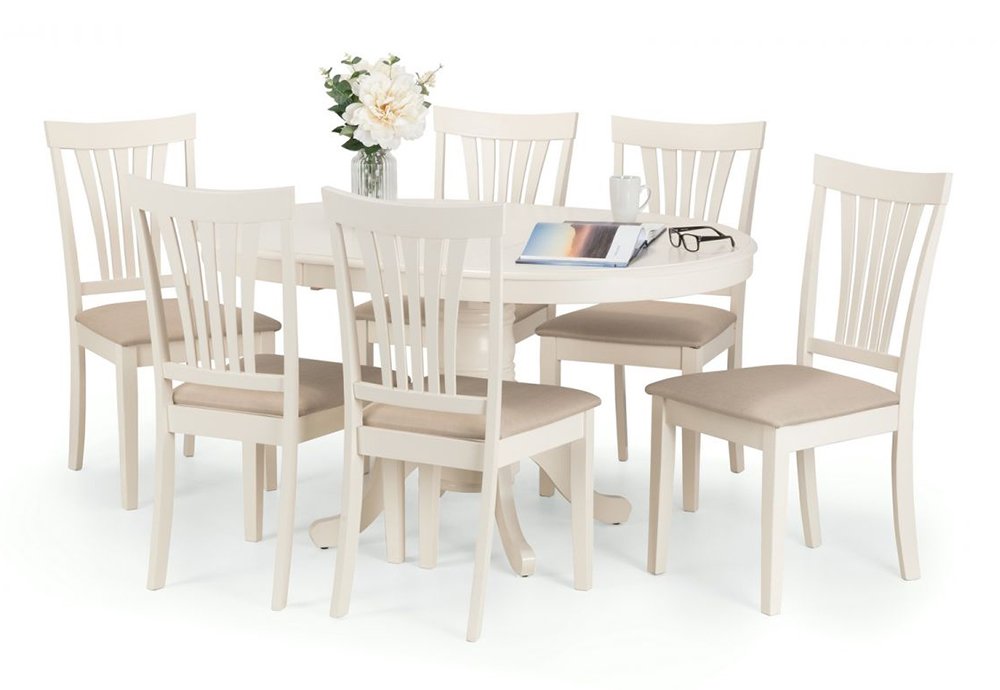 Julian Bowen Stanmore Extending Dining Table, Ivory - H75xW138xD100cm