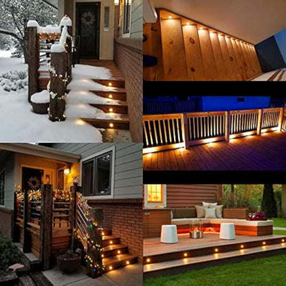 GEYUEYA Home Warm White Decking Lights, φ30mm LED Deck Lights 12V 0.6W IP67 Waterproof, Led Plinth Light for Terrace/Patio/Path/Wall/Garden/Decoration - 20 Packs