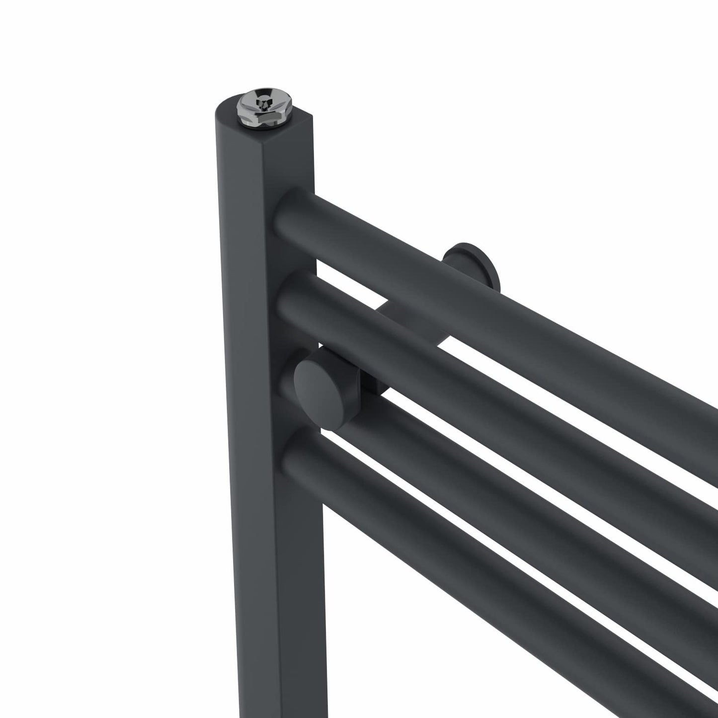 NRG Anthracite Heated Towel Rail Straight Designer Radiator, 1400×600mm