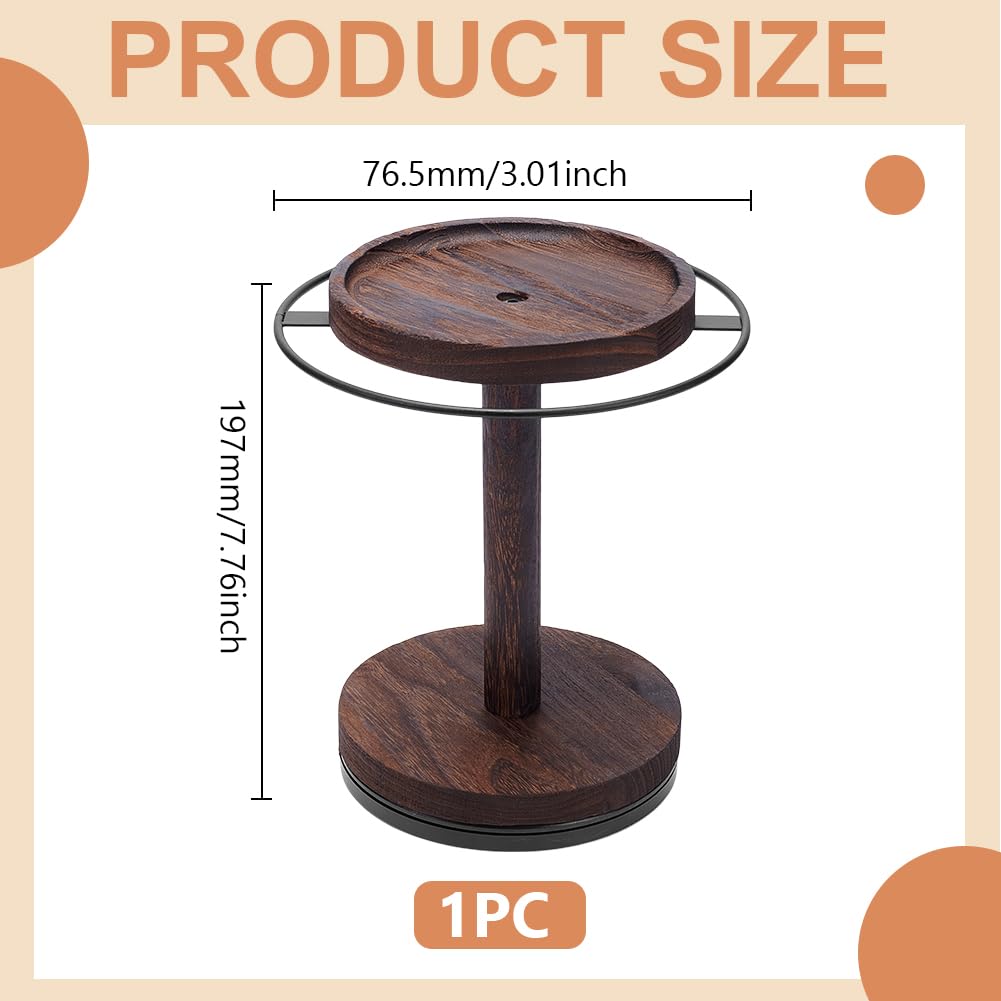 UNICRAFTALE Sunglasses Organizer 360° Rotating Eyeglass Holder Stand with Wood Tray and Base Eye Glass Display Rack for Multiple Sunglass Storage for